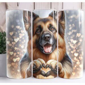 20oz Skinny Tumbler German Shepherd Insulated Cup